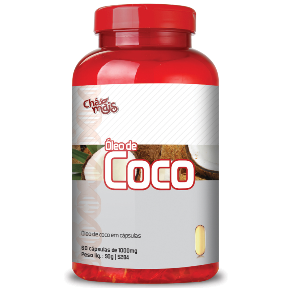 Óleo de Coco - 60 cápsulas - 1000mg - Chá Mais
