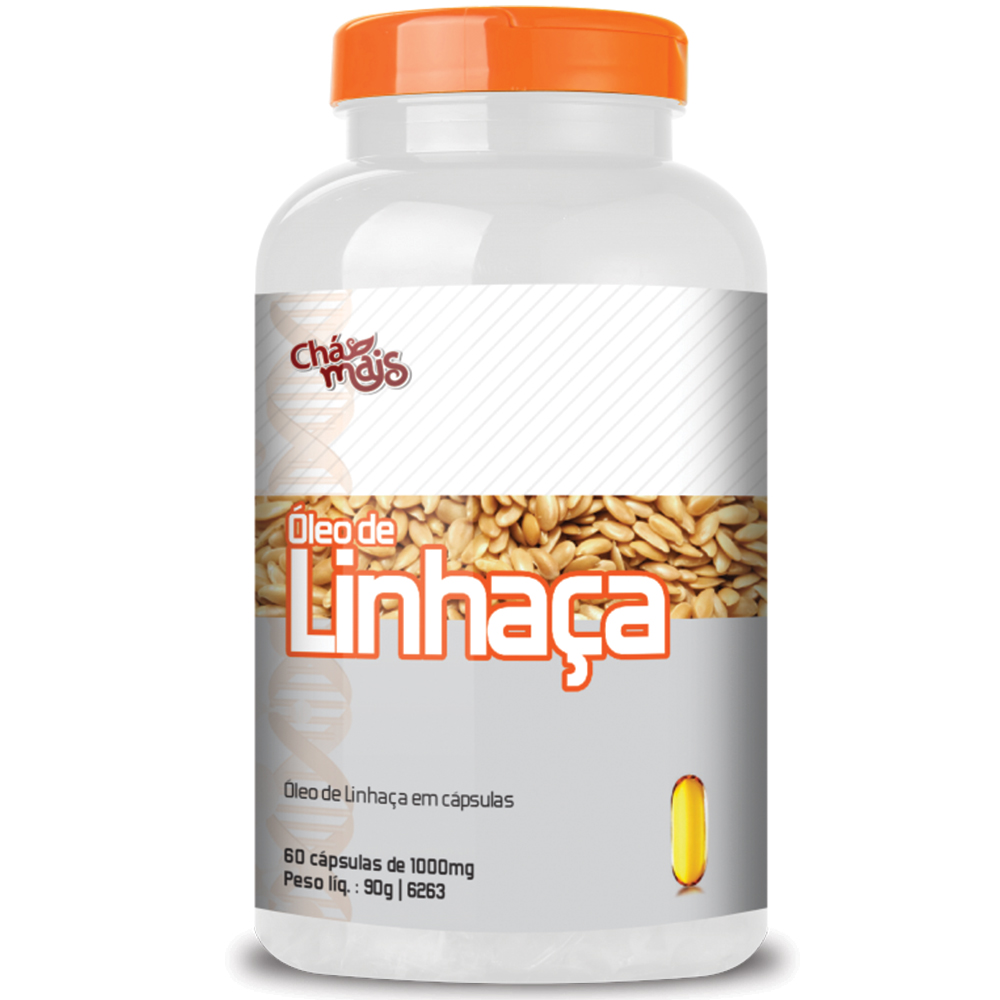 Óleo de Linhaça - 60 Cápsulas - 1000mg - Chá Mais