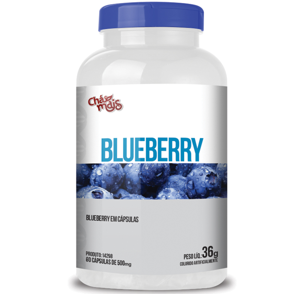 Blueberry - 60 Cápsulas - 500mg - Chá Mais