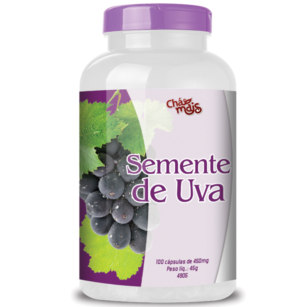 Semente de Uva - 100 Cápsulas - 450mg - Chá Mais