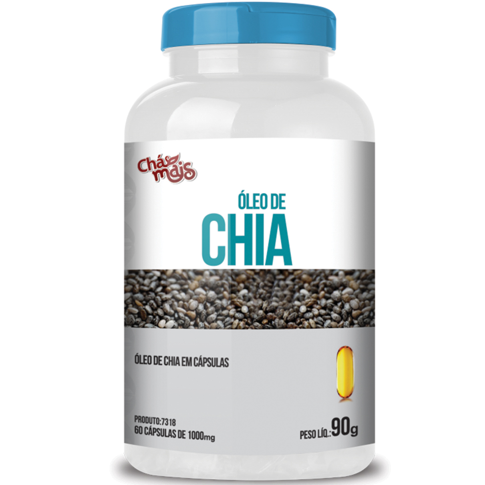 Óleo de Chia - 60 Cápsulas - 450mg - Cha Mais