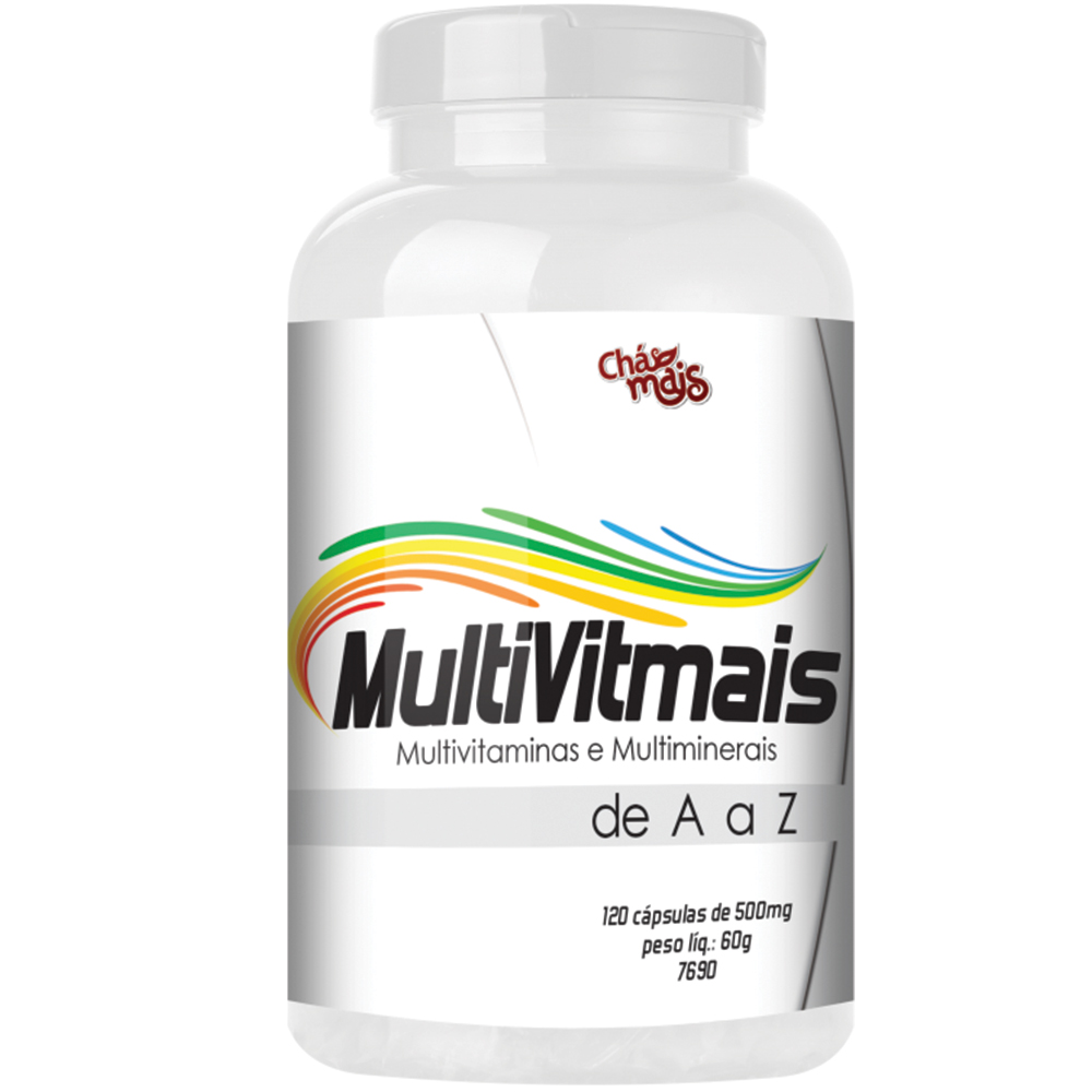 Multivitmais 120 - Cápsulas 500mg - Chá Mais