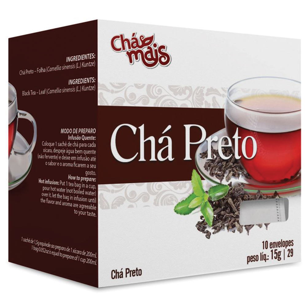 Chá Preto 10 Sachês - 15g - Chá Mais