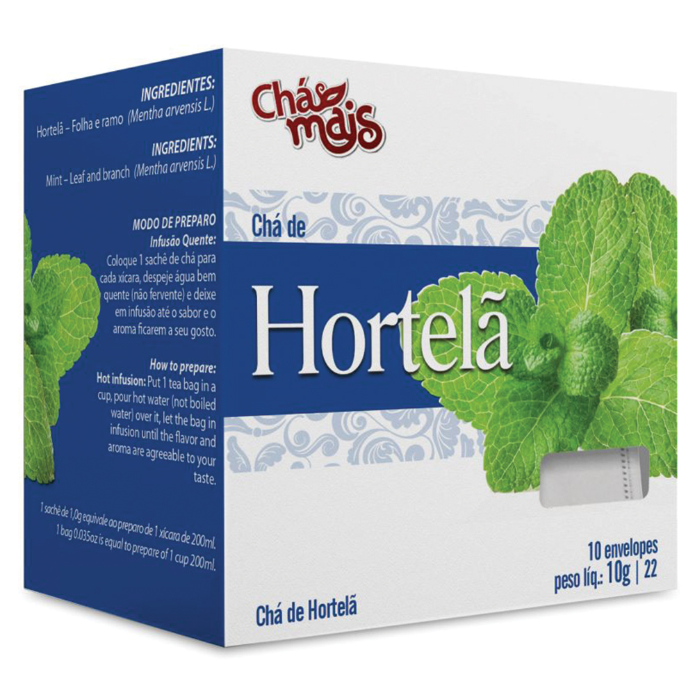 Chá de Hortelã - 10 Sachês - 10g - Chá Mais