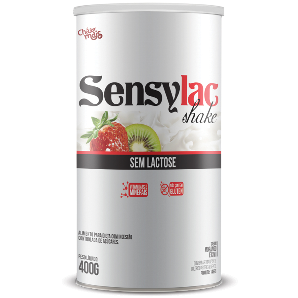 Sensylac Shake - Morango e Kiwi - 400g - Chá Mais