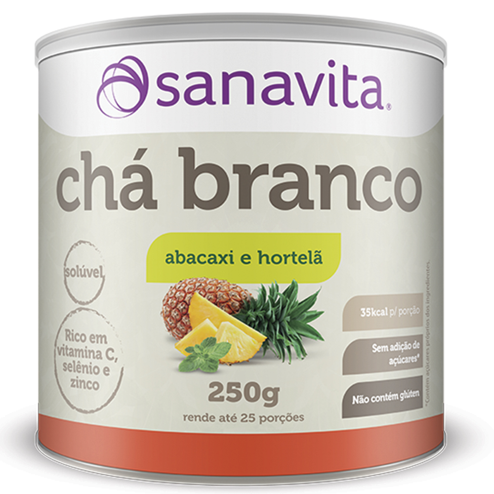 Chá Branco Abacaxi com Hortelã - 250g - Sanavita