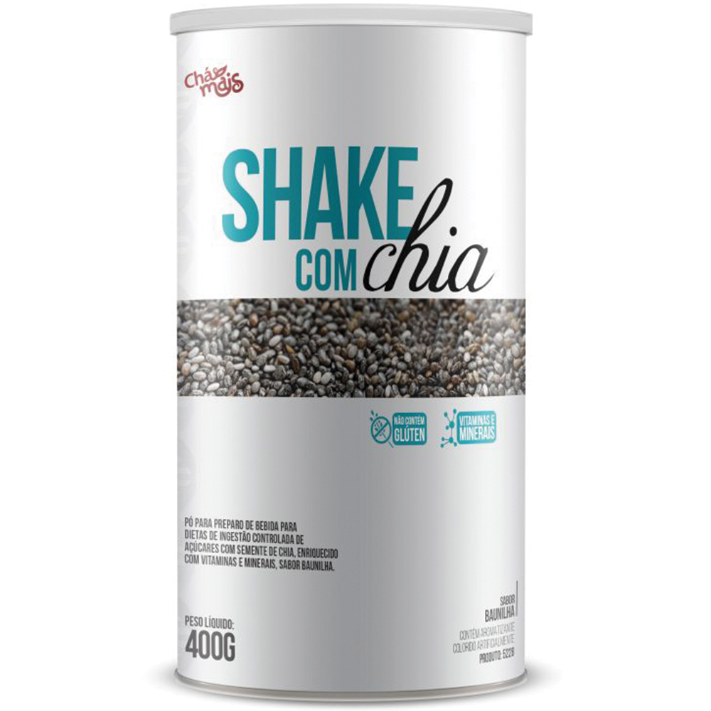 Shake com Chia - Baunilha - 400g - Chá Mais
