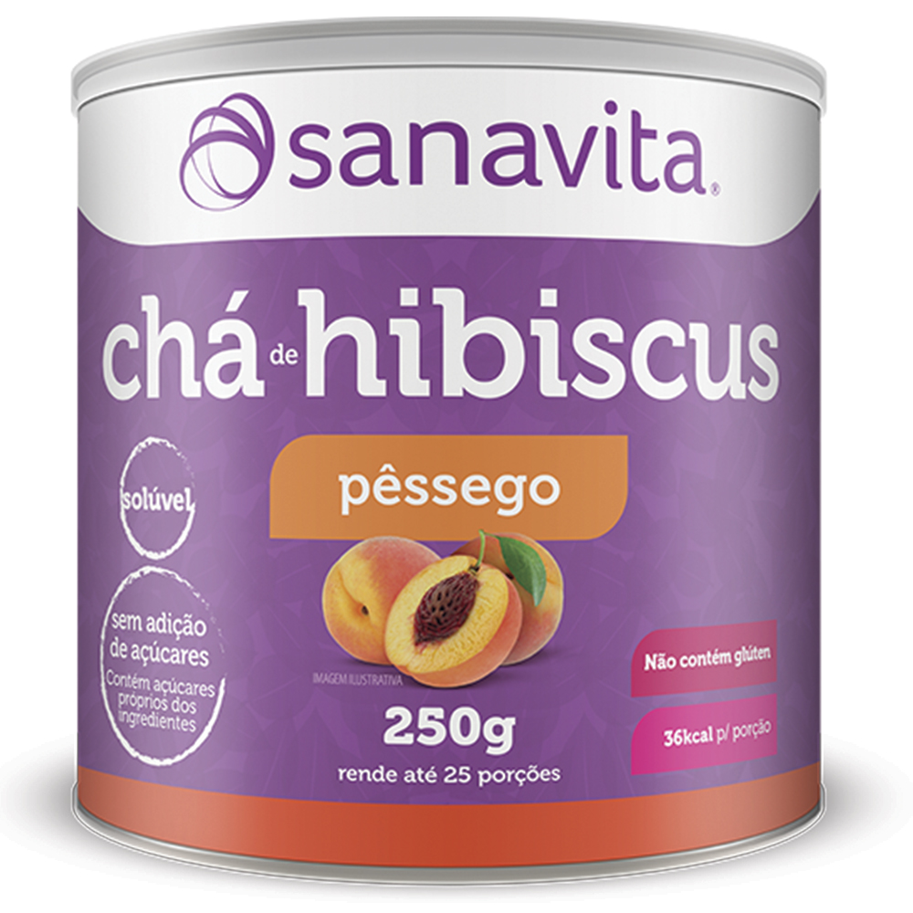 Chá de Hibiscus Pêssego - 250g - Sanavita