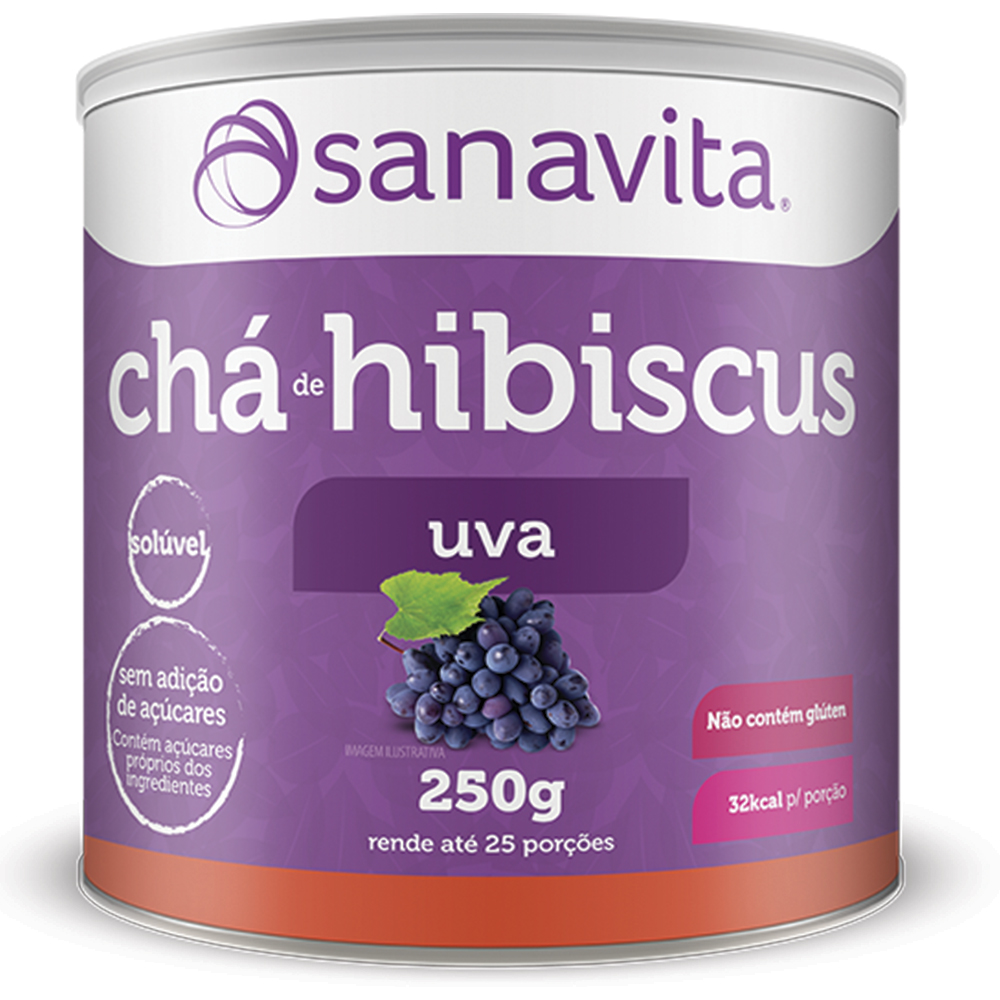 Chá de Hibiscus Uva - 250g - Sanavita