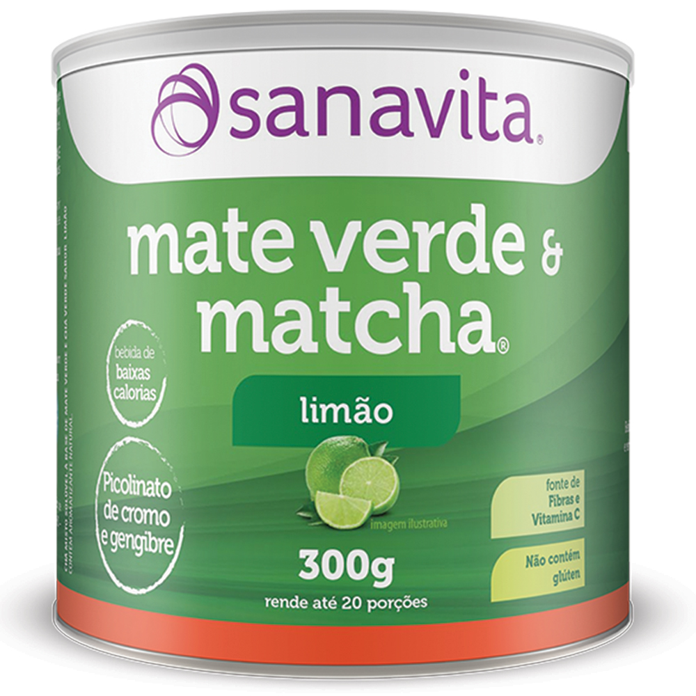 Mate Verde e Matcha Limão - 300g - Sanavita